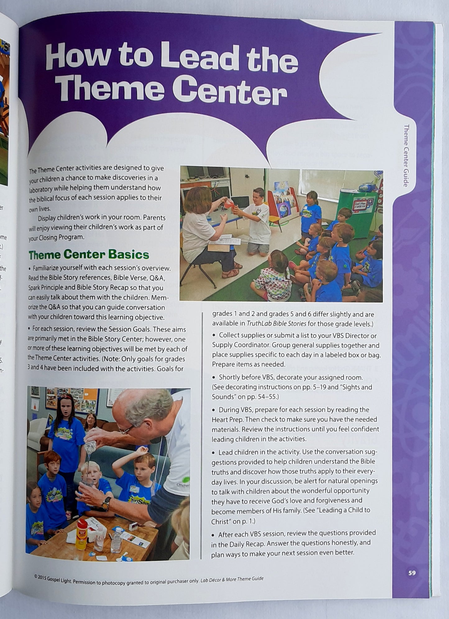 Lab Decor & More Theme Guide by Gospel Light (SonSpark Labs VBS, New, Pbk, 2015)