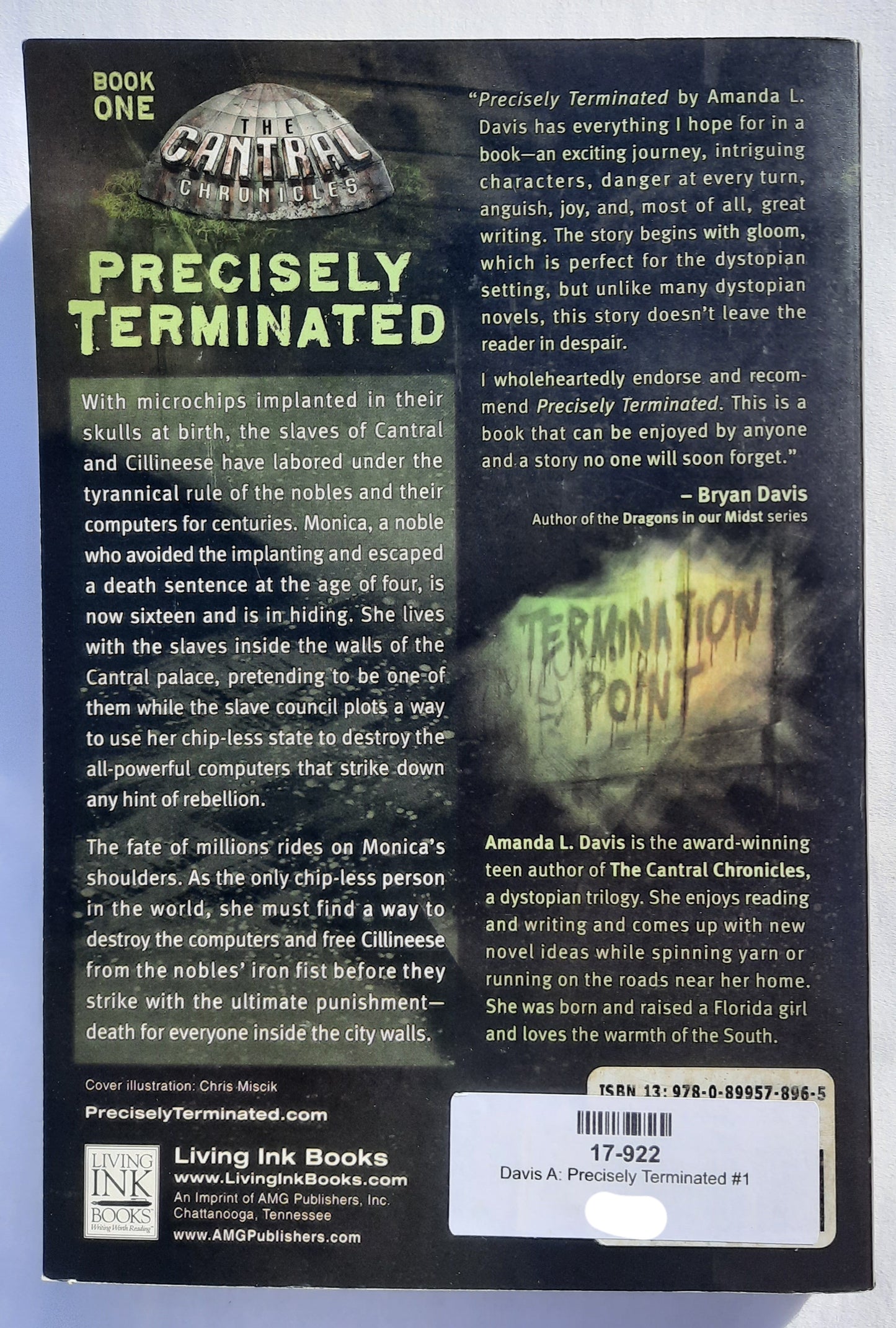 Precisely Terminated by Amanda L. Davis (Cantral Chronicles #1, New, 2011, Pbk, 464 pages, Living Ink Books)