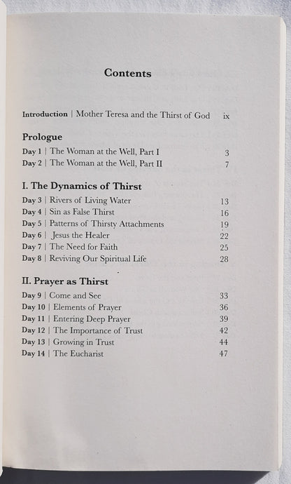 I Thirst: 40 Days with Mother Teresa by Joseph Langford (Good, 2018, PBk, 176 pages, Augustine Institute)