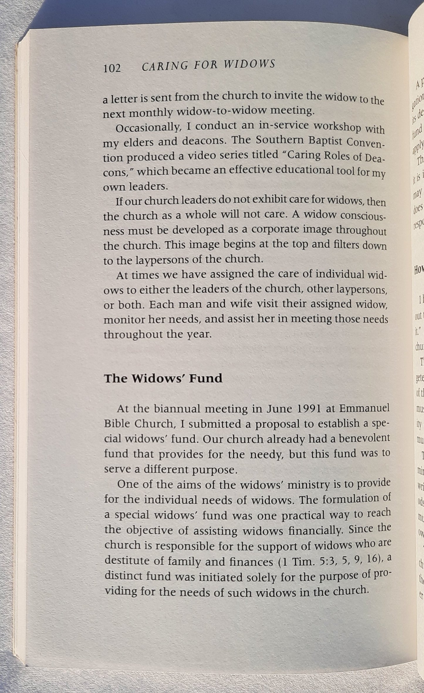 Caring for Widows: You and Your Church Can Make a Difference by Wesley Teterud (Good, 1994, Pbk, 128 pages, Baker Books)gs)