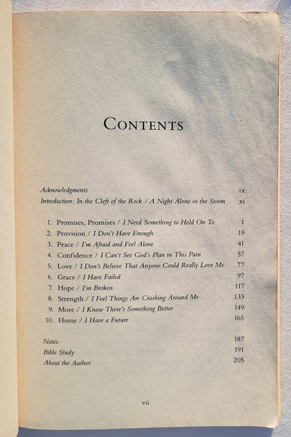 The Shelter of God's Promises: Finding Comfort, Confidence, and Hope During Uncertain Times by Sheila Walsh (Good, 2011, Pbk, 205 pages, Thomas Nelson)