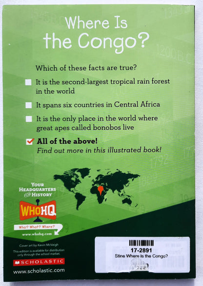 Where is the Congo? by Megan Stine (New, 2020, Pbk, 112 pages, Scholastic)