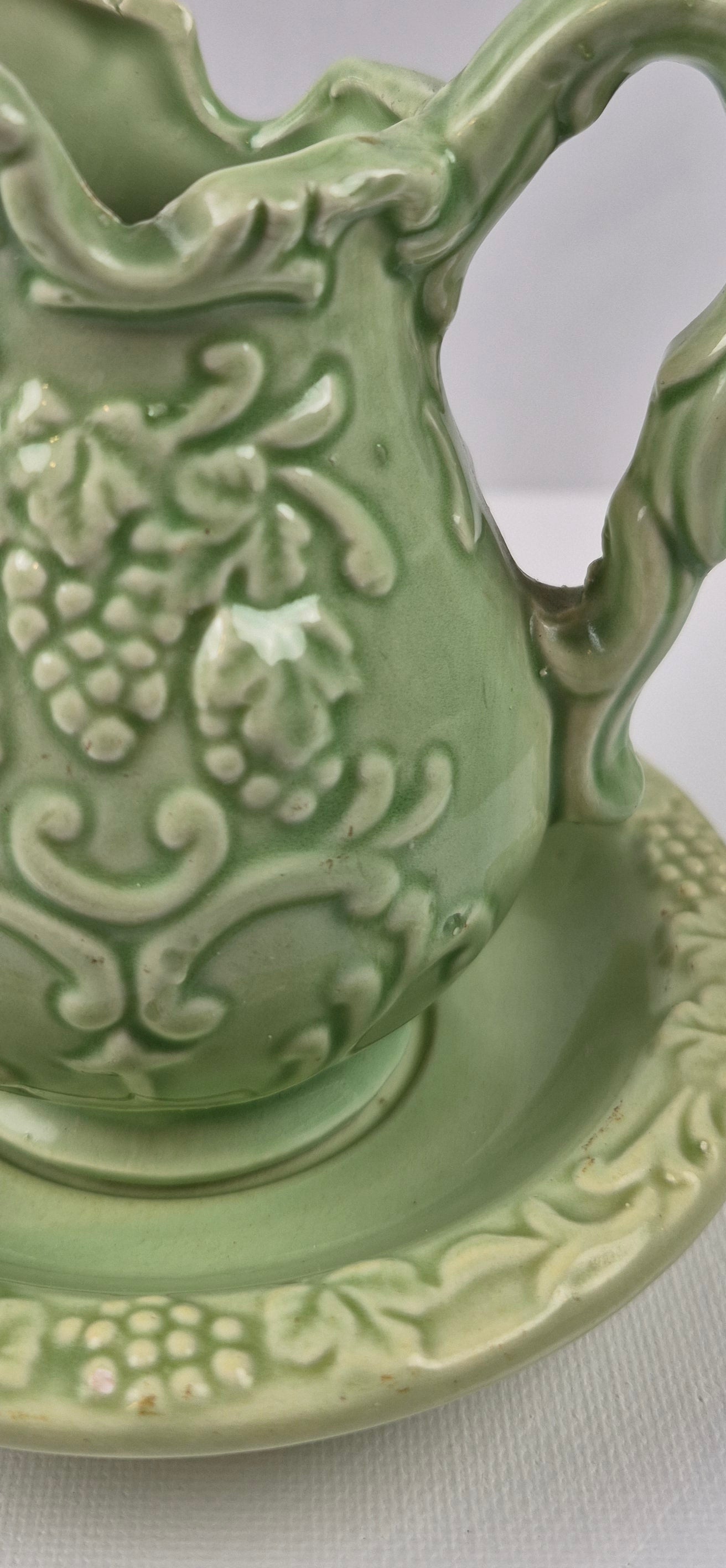 Vintage Pitcher and Bowl light green 4 1/2" by Norleans Japan - Very good condition, Decor, Collectible