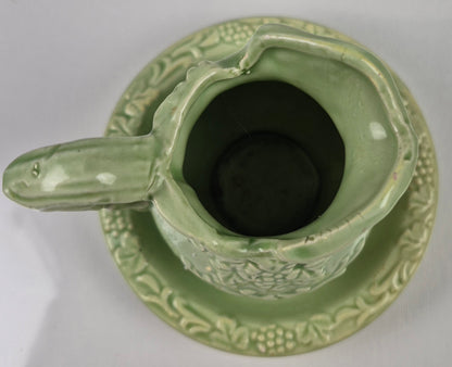 Vintage Pitcher and Bowl light green 4 1/2" by Norleans Japan - Very good condition, Decor, Collectible