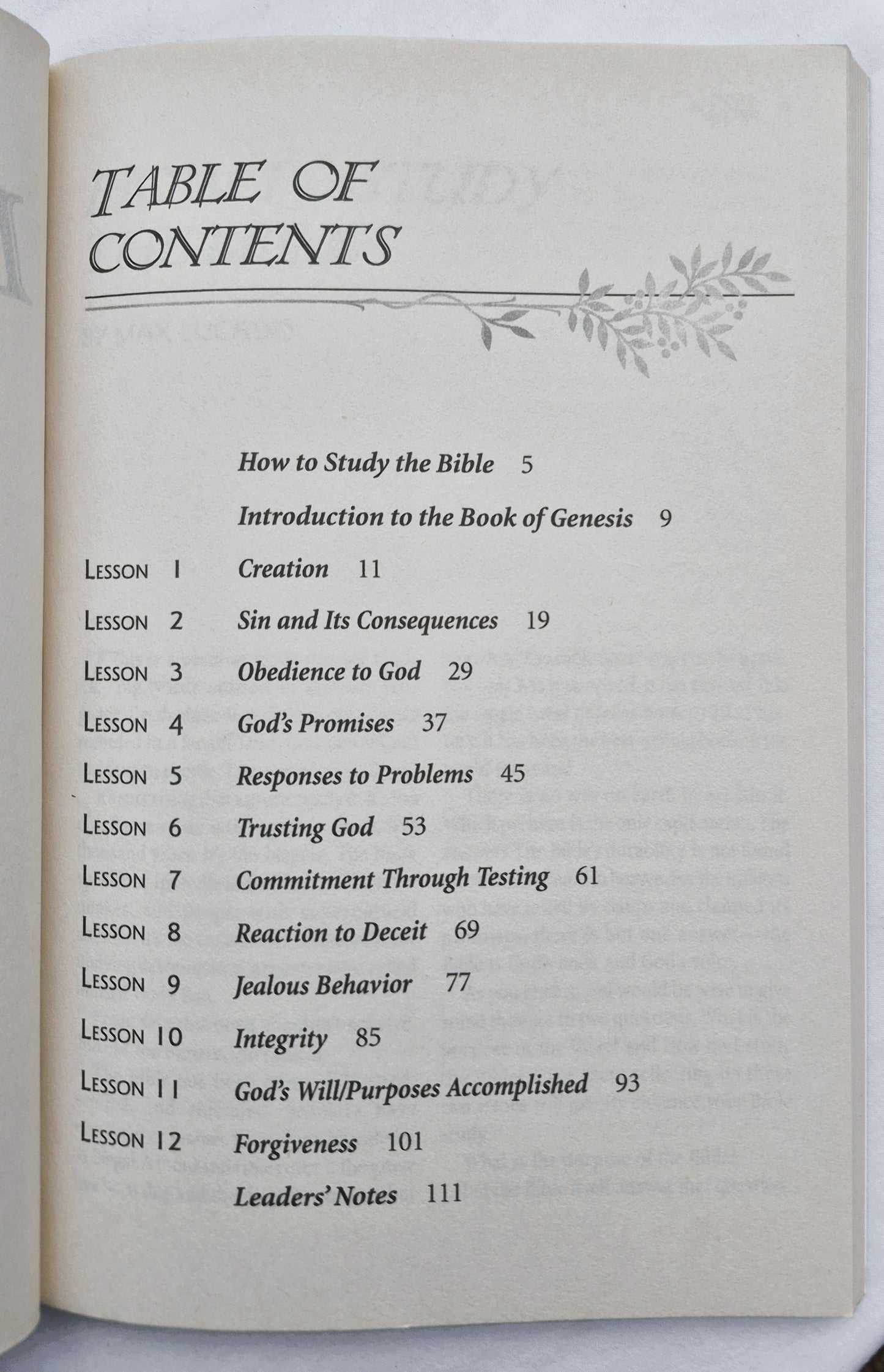 Life Lessons with Max Lucado: Genesis (New, 1997, Pbk, 128 pages, Thomas Nelson)