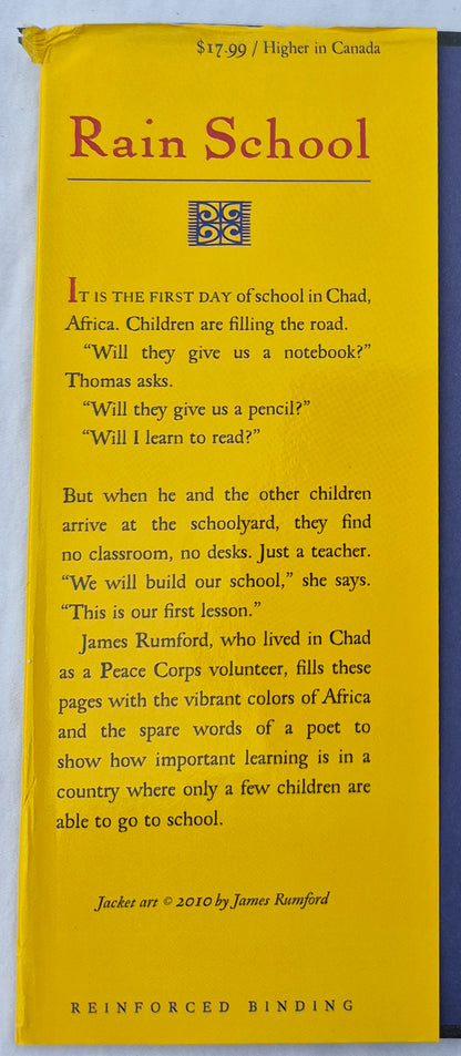 Rain School by James Rumford (New, 2010, HC, 32 pages, Houghton Mifflin Harcourt)