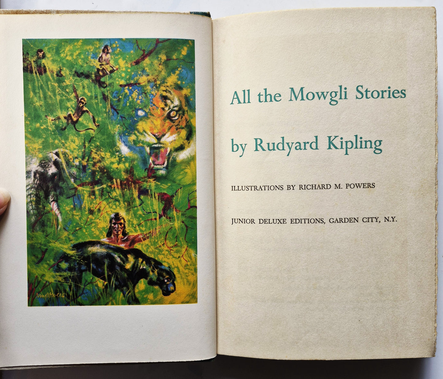 All the Mowgli Stories by Rudyard Kipling (Very Good, 1956, HC, 287 pages, Junior Deluxe Edition)