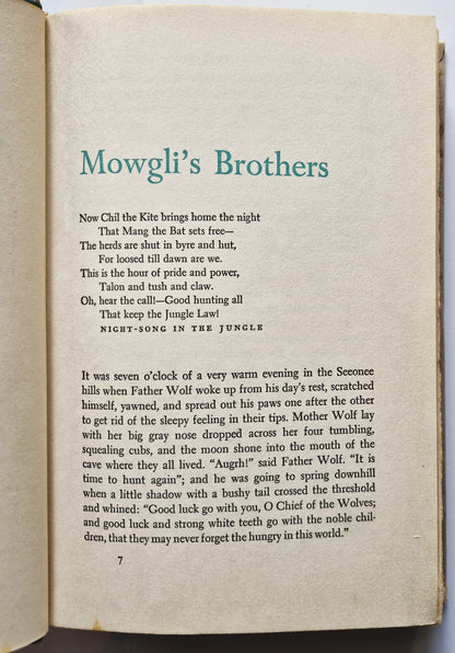 All the Mowgli Stories by Rudyard Kipling (Very Good, 1956, HC, 287 pages, Junior Deluxe Edition)
