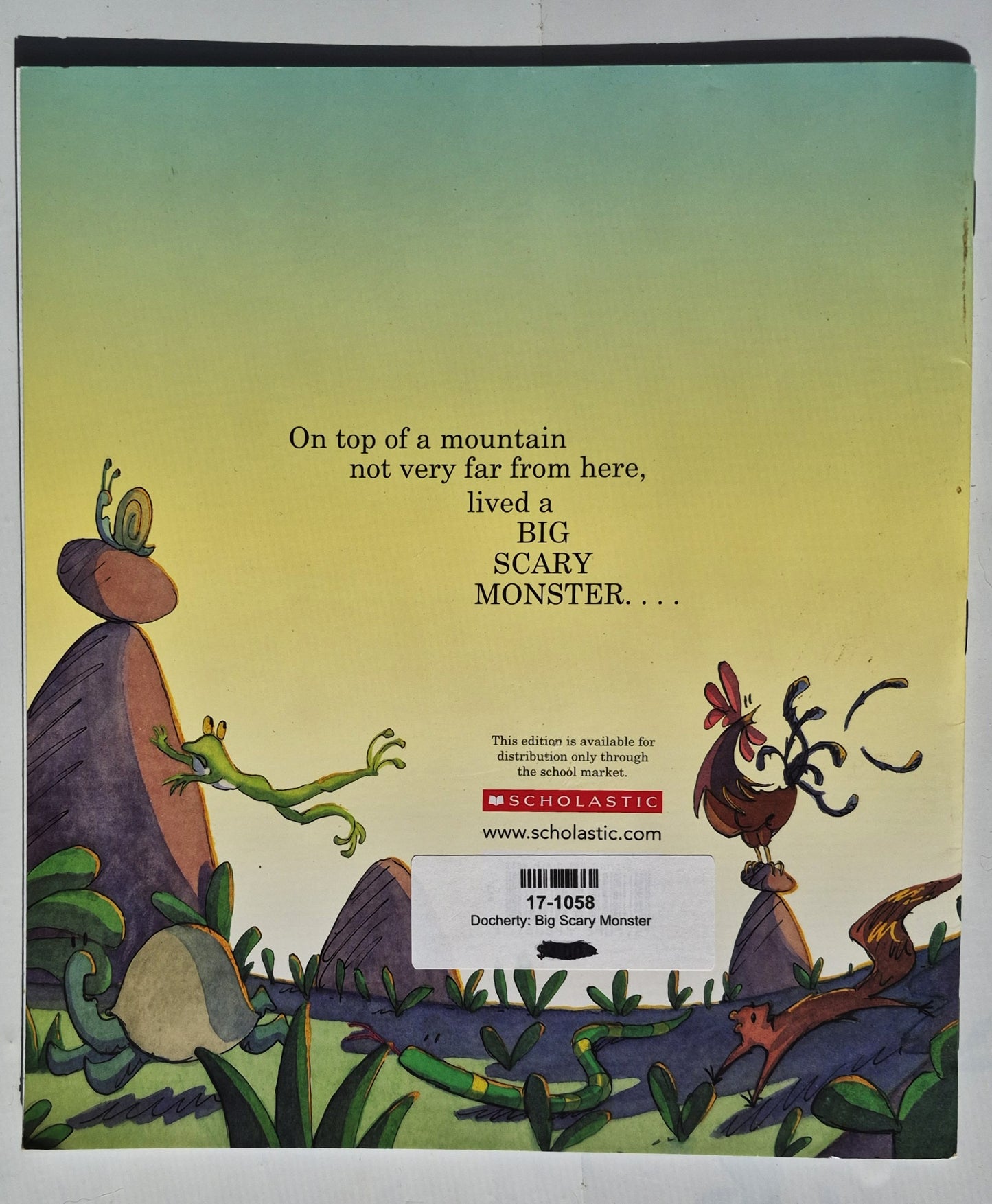 Big Scary Monster by Thomas Docherty (Very good, Pbk, 2009, 40 pages, Scholastic)