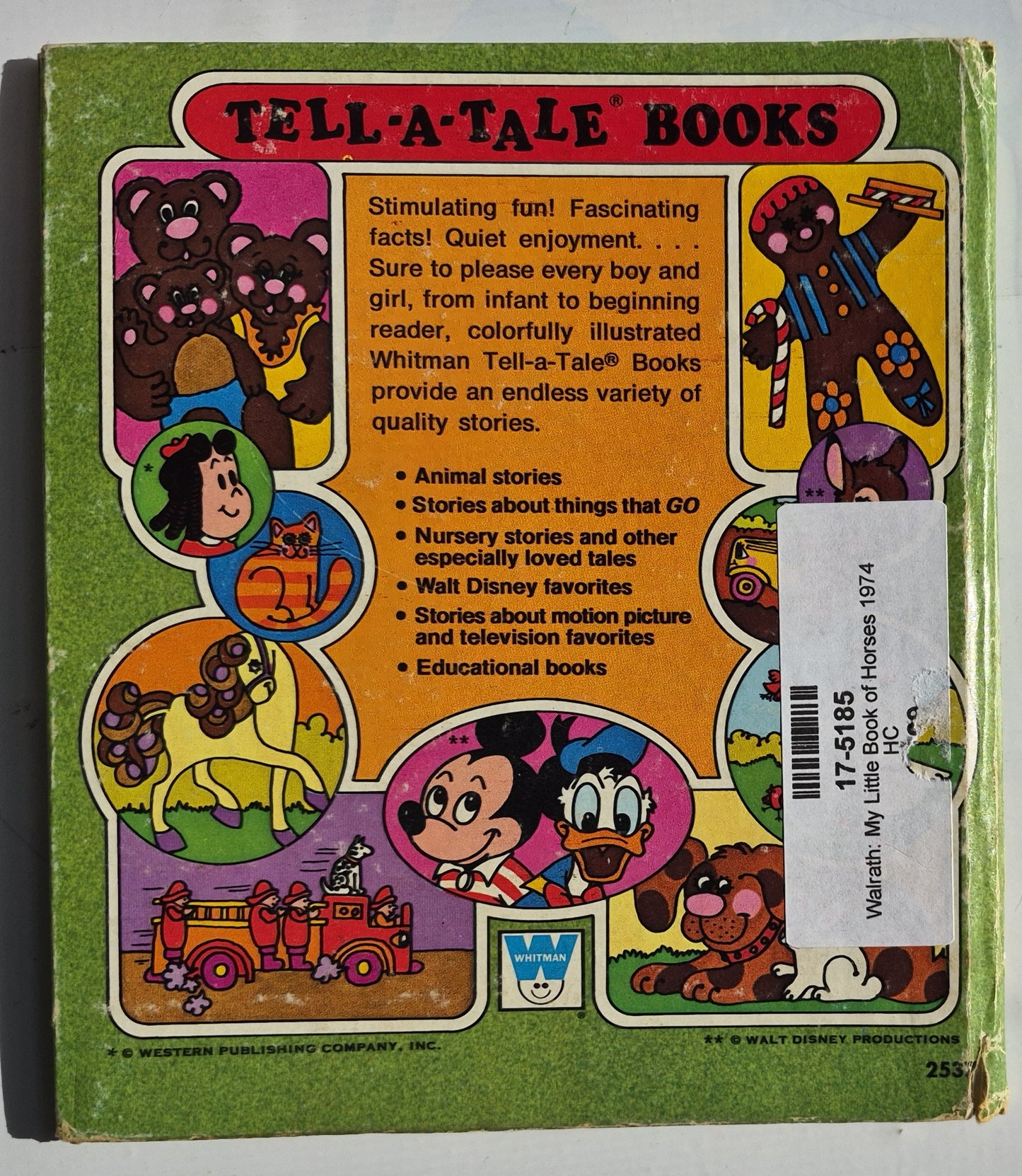 My Little Book of Horses by Jane Dwyer Walrath; Tom Dunnington (Very Good, 1974, HC, 24 pages, Whitman Tell-A-Tale)