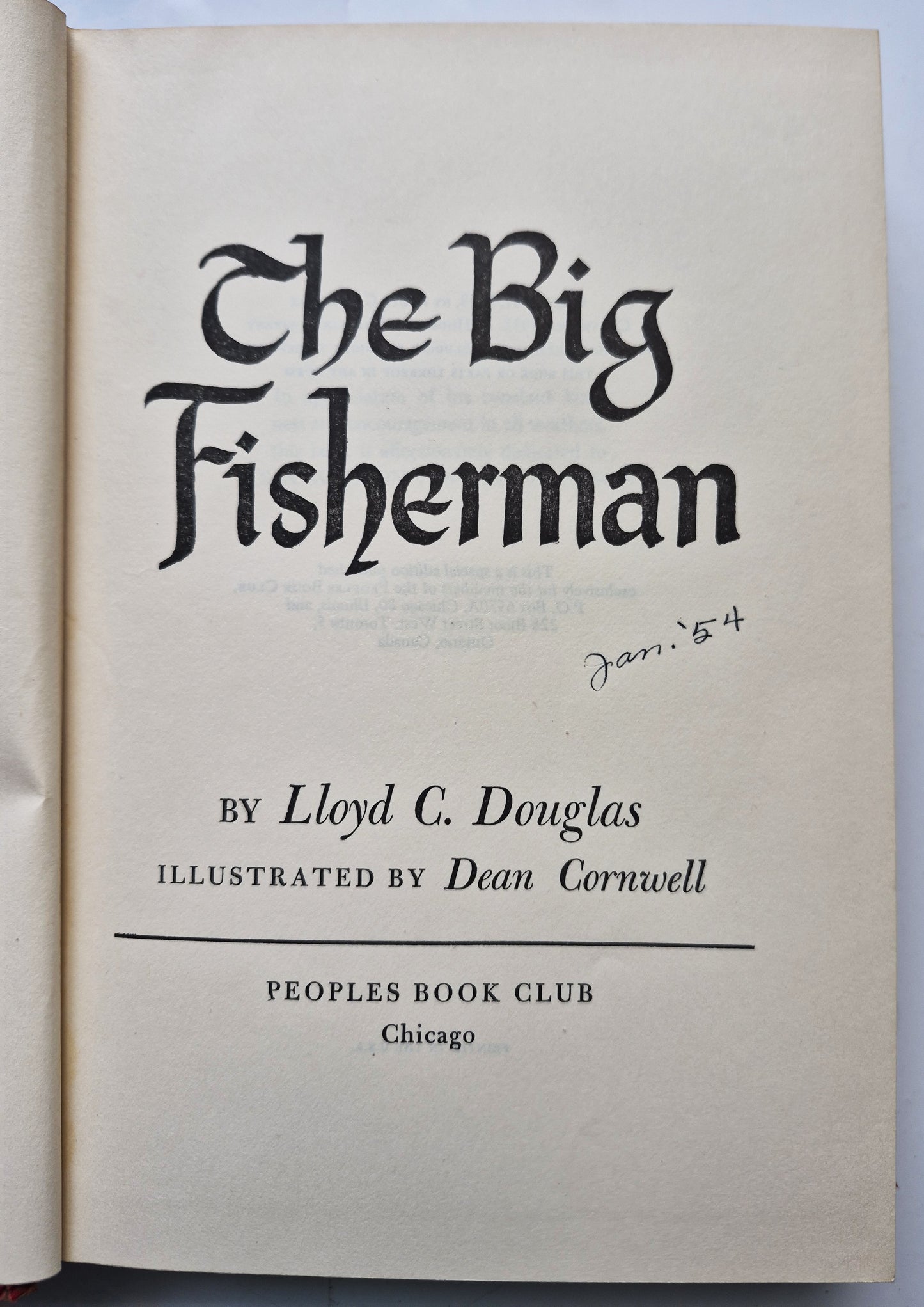 The Big Fisherman von Lloyd C. Douglas (Gut, 1952, gebunden, 503 Seiten, Houghton Mifflin)