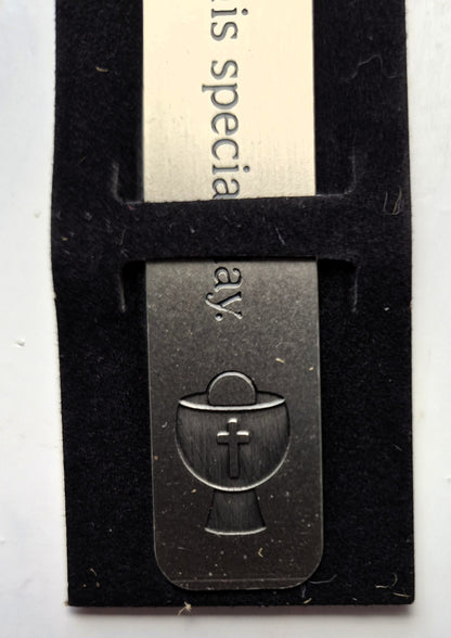 Kommunion Lesezeichen versilbert von Dicksons (Neu, 15 cm, BKM-2511)