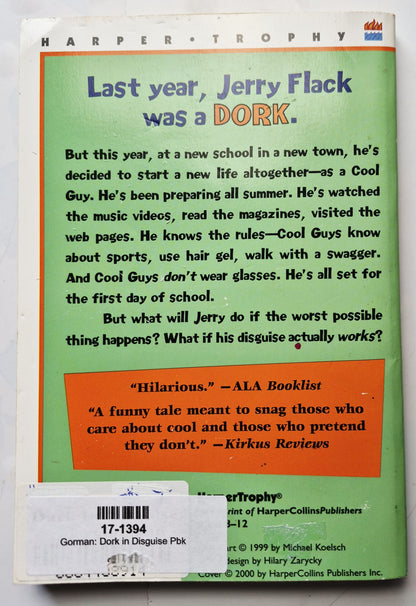 Dork in Disguise von Carol Gorman (Gut, 2000, TB, 164 Seiten, Harper-Trophy)