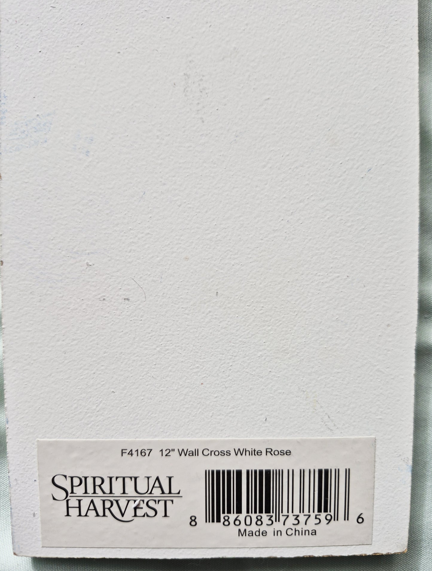 Weißes Rosen-Wandkreuz von Spiritual Harvest (Neu, Holz, 30,5 cm x 22,9 cm)