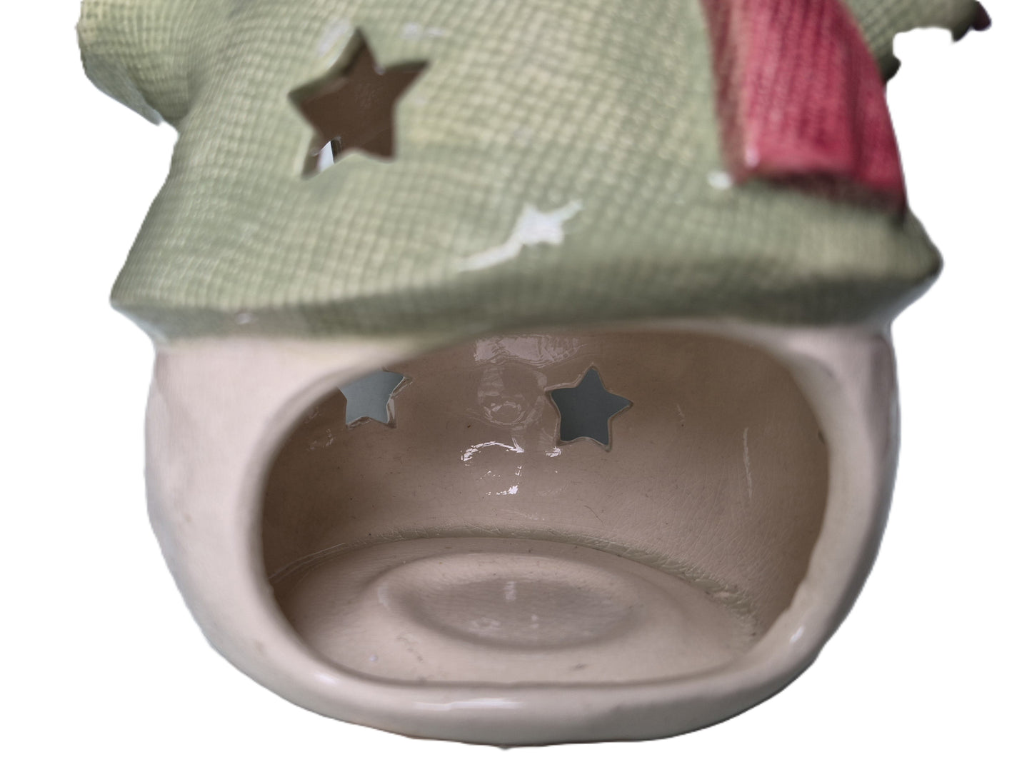 Schneemann Teelicht-Turm aus Keramik (Sehr gut, 25,4 cm hoch x 20,32 cm breit, Kohl's Modell 065-50-56)