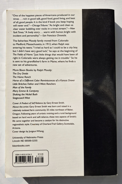 The Fields of Home von Ralph Moody (Little Britches #5, Sehr gut, 1993, Taschenbuch, 335 Seiten, University of Nebraska Press)