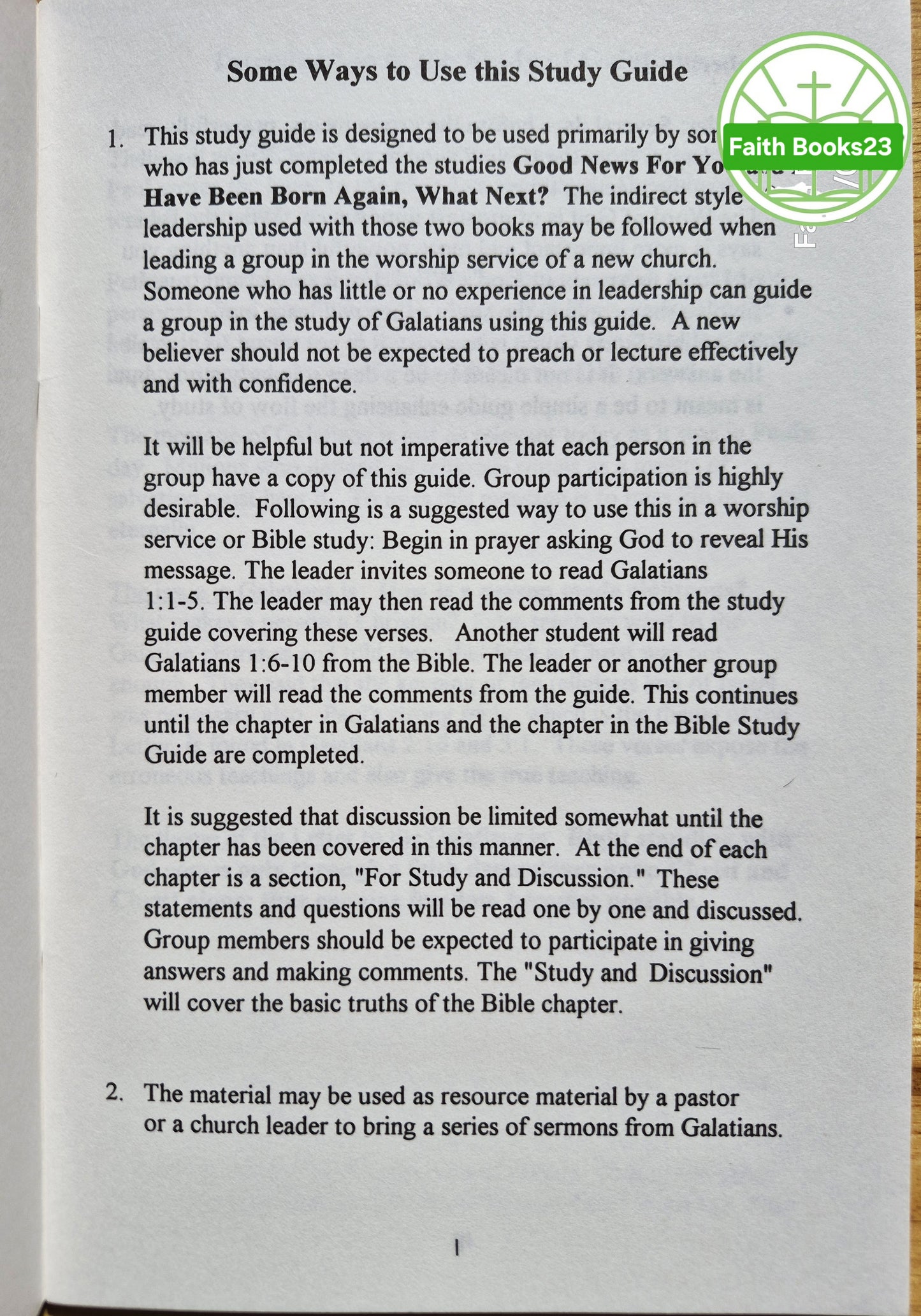 Galatians: From Law to Grace von Charles Brock (Sehr gut, 1993, Pbk, 28 Seiten, Church Growth International)