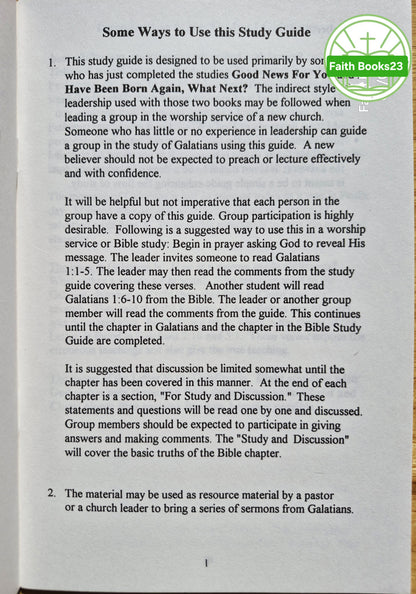 Galatians: From Law to Grace von Charles Brock (Sehr gut, 1993, Pbk, 28 Seiten, Church Growth International)