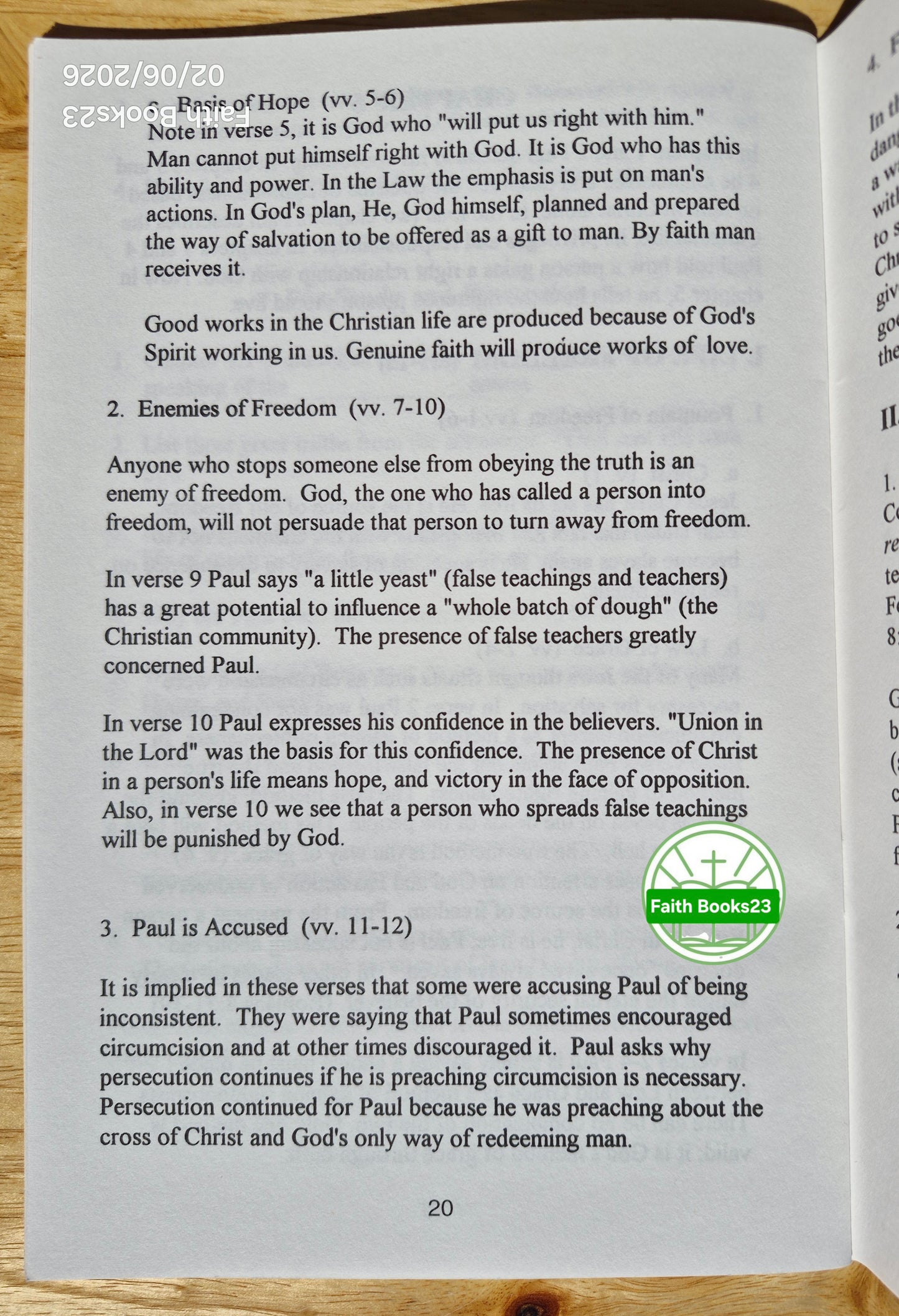 Galatians: From Law to Grace von Charles Brock (Sehr gut, 1993, Pbk, 28 Seiten, Church Growth International)
