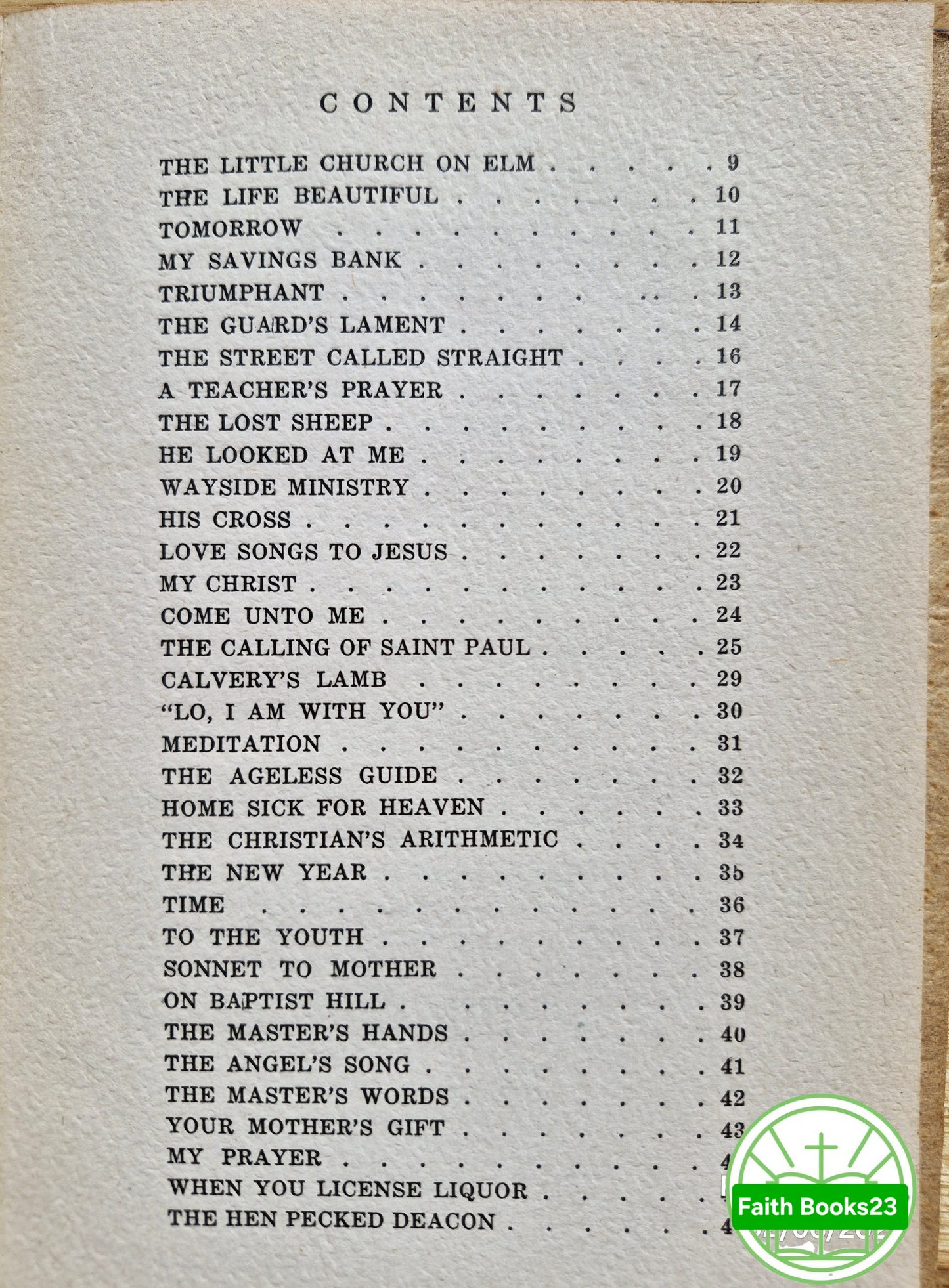 Poems to Live By Clara E. Fox Haney (Gut, 1947, gebunden, 48 Seiten, The Story Book Press, vom Autor signiert) SELTENE ENTDECKUNG