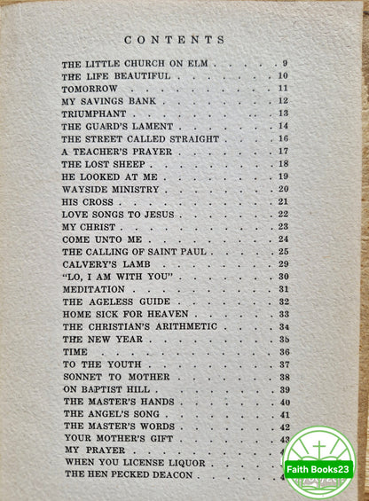 Poems to Live By Clara E. Fox Haney (Gut, 1947, gebunden, 48 Seiten, The Story Book Press, vom Autor signiert) SELTENE ENTDECKUNG