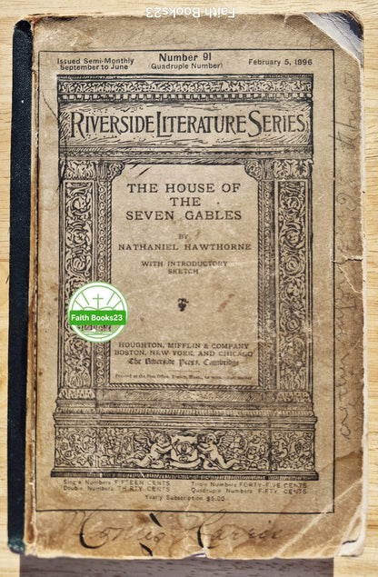 Riverside Literature Series: Das Haus der sieben Giebel von Nathaniel Hawthorne (Akzeptabel, 1896, Taschenbuch, 378 Seiten, Houghton Mifflin) SELTEN