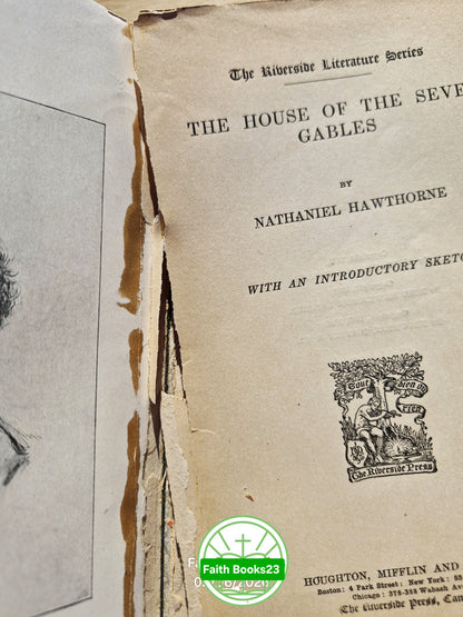 Riverside Literature Series: Das Haus der sieben Giebel von Nathaniel Hawthorne (Akzeptabel, 1896, Taschenbuch, 378 Seiten, Houghton Mifflin) SELTEN