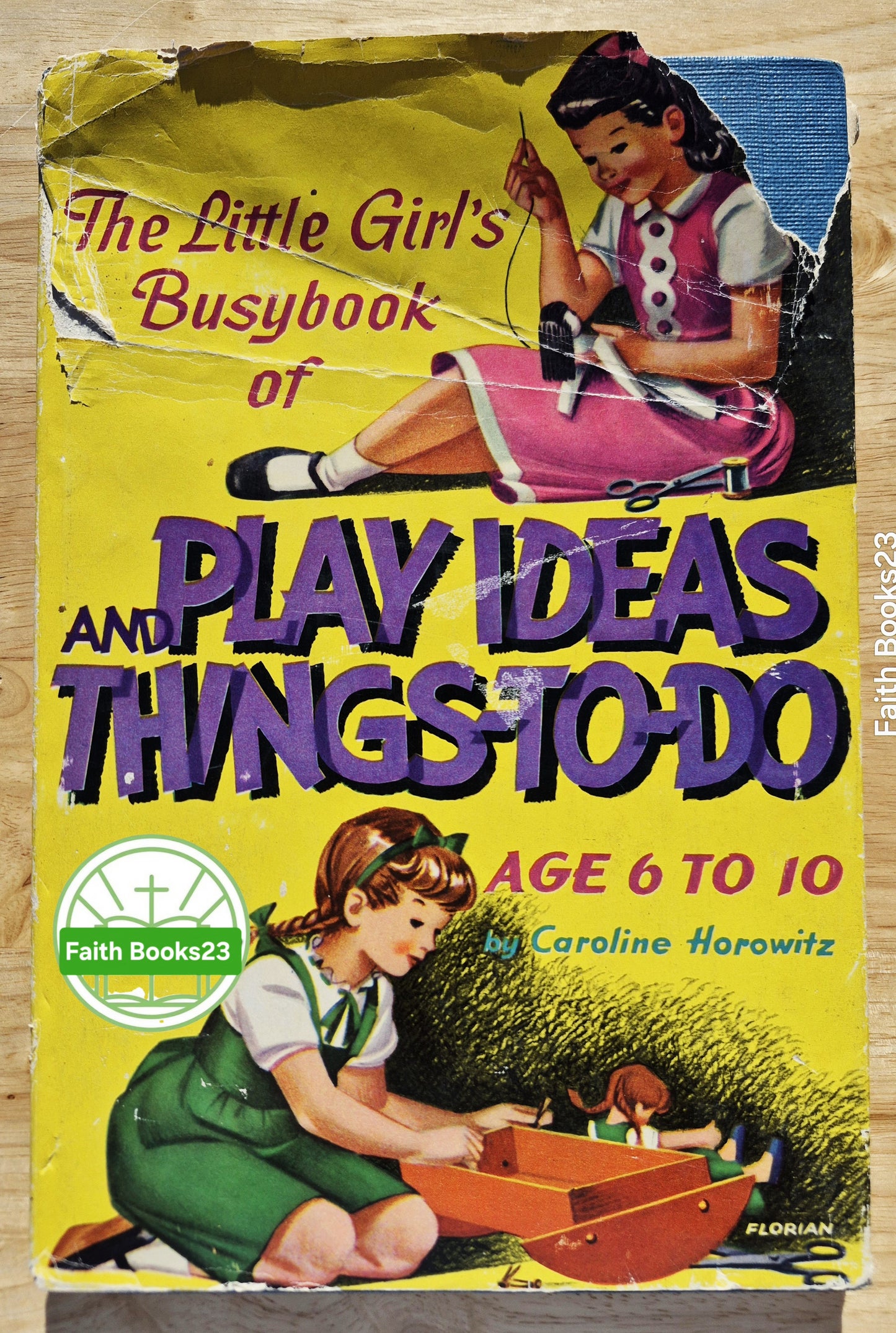 The Little Girl's Busybook of Play Ideas and Things to Do von Caroline Horowitz (Gut, 1951, HC, 95 Seiten, Hart Pub.)