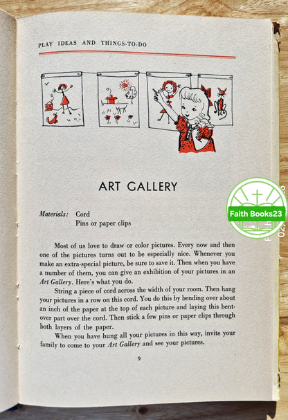 The Little Girl's Busybook of Play Ideas and Things to Do von Caroline Horowitz (Gut, 1951, HC, 95 Seiten, Hart Pub.)