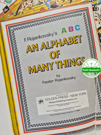 F. Rojankovsky's An Alphabet of Many Things von Feodor Rojankovsky (Gut, 1971, HC, Western Publishing Co.)
