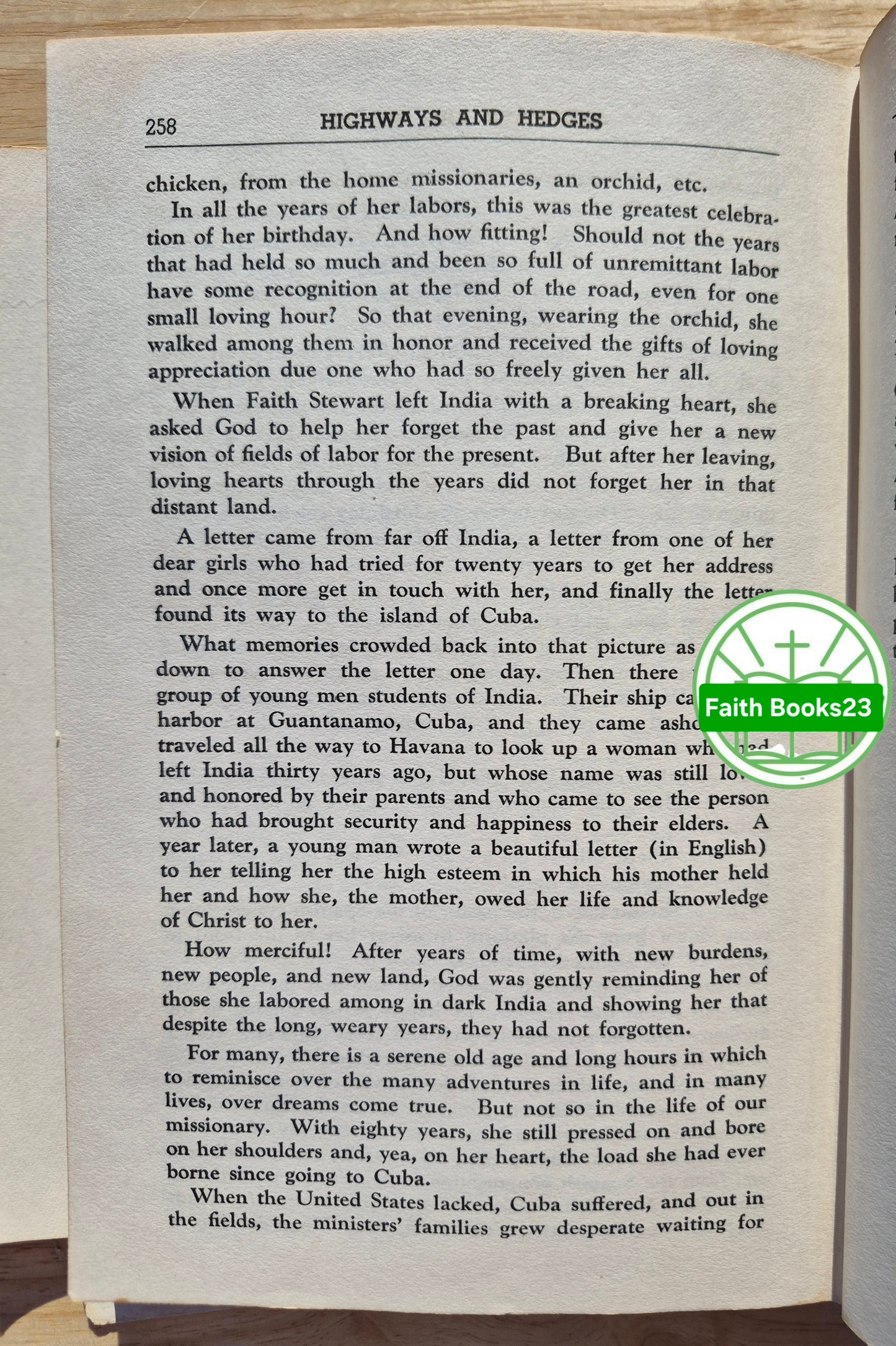 Highways and Hedges or The Life of E. Faith Stewart von Grace G. Henry (Akzeptabel, 1975, HC, 300 Seiten, Tracts of Truth)