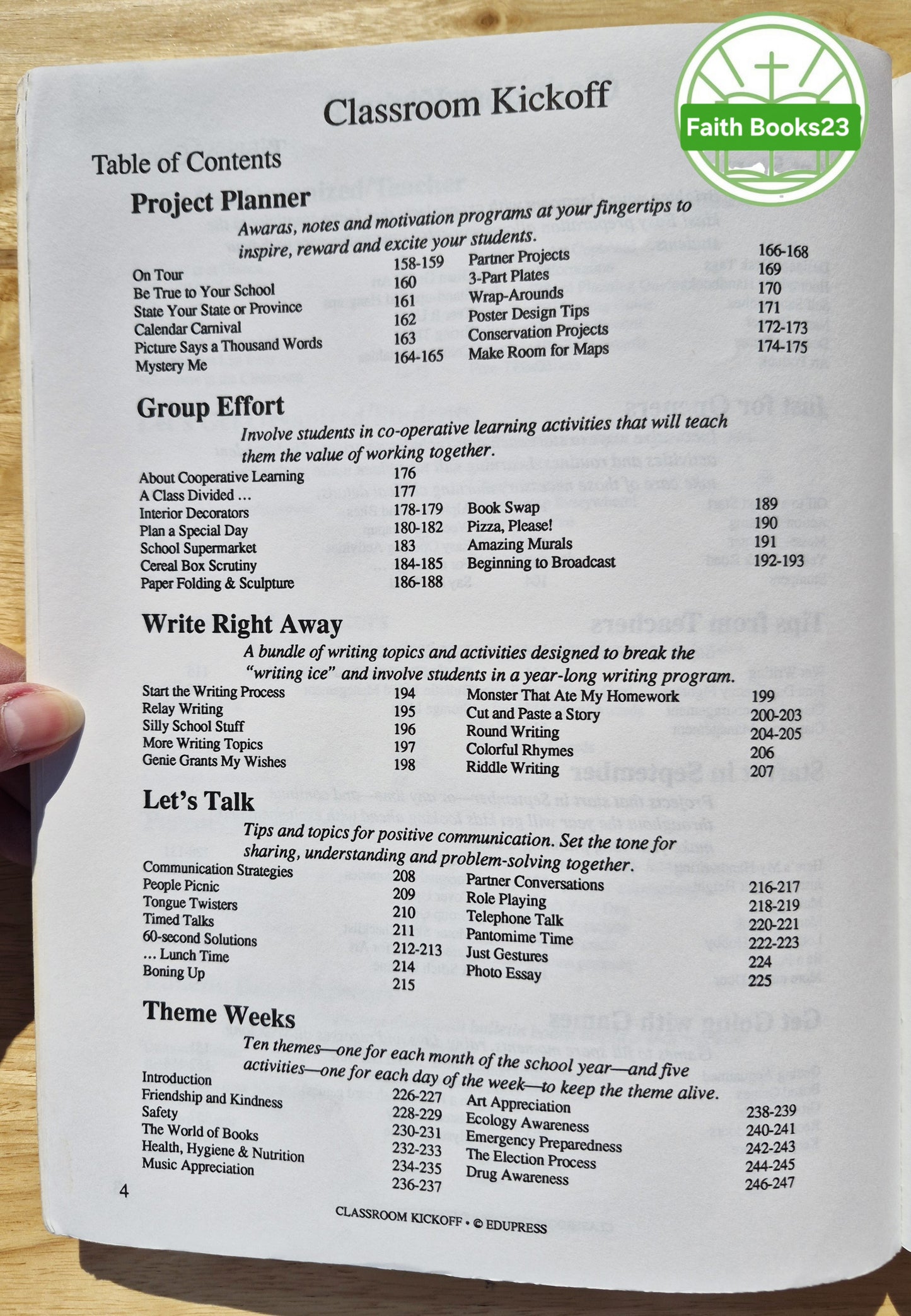 Classroom Kickoff (EduPress) von Linda Milliken (Sehr gut, 1991, Taschenbuch, 394 Seiten)