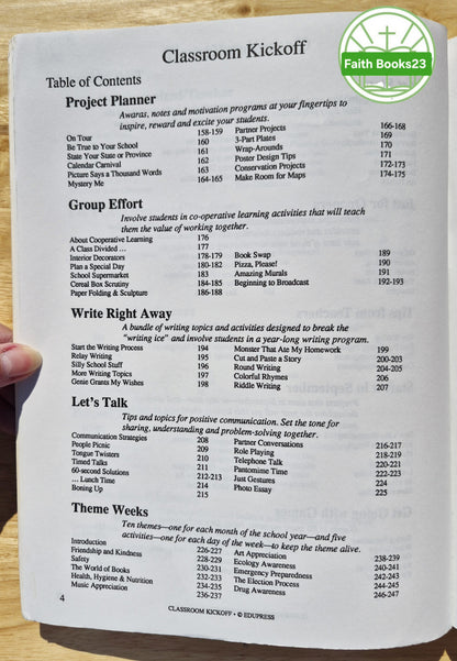 Classroom Kickoff (EduPress) von Linda Milliken (Sehr gut, 1991, Taschenbuch, 394 Seiten)