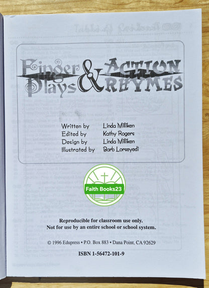 Fingerspiele & Aktionsreime für Kinder von 4-7 Jahren von Linda Milliken (Edupress, Sehr gut, 1996, Pbk, 144 Seiten)