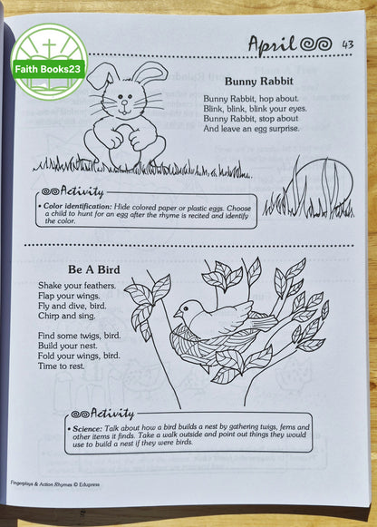 Fingerspiele & Aktionsreime für Kinder von 4-7 Jahren von Linda Milliken (Edupress, Sehr gut, 1996, Pbk, 144 Seiten)