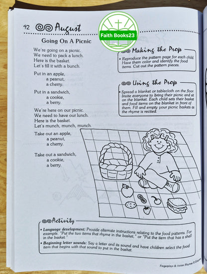 Fingerspiele & Aktionsreime für Kinder von 4-7 Jahren von Linda Milliken (Edupress, Sehr gut, 1996, Pbk, 144 Seiten)