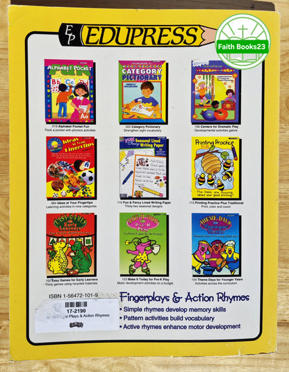 Fingerspiele & Aktionsreime für Kinder von 4-7 Jahren von Linda Milliken (Edupress, Sehr gut, 1996, Pbk, 144 Seiten)