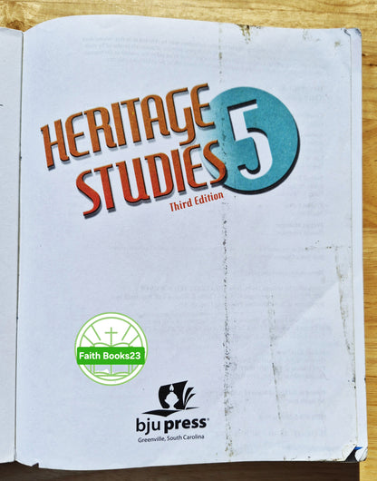 Heritage Studies 5 Schülerlehrbuch 3. Auflage von BJU Press (Gut, 2010, Pbk, 346 Seiten)
