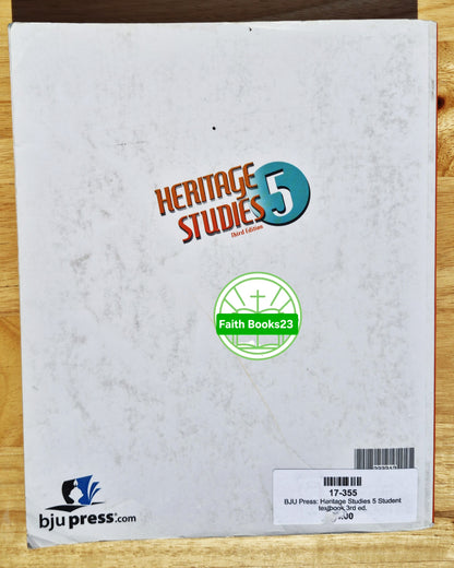 Heritage Studies 5 Schülerlehrbuch 3. Auflage von BJU Press (Gut, 2010, Pbk, 346 Seiten)