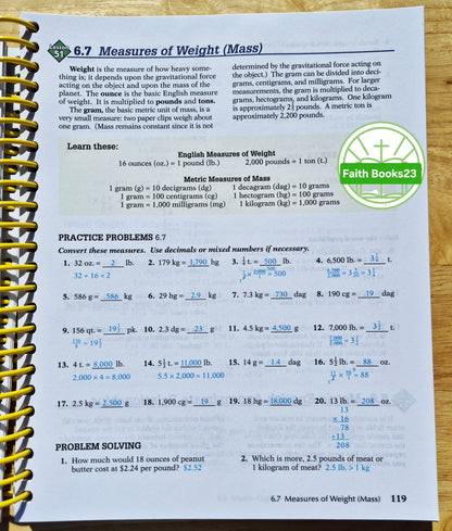 Abeka Basic Mathematics Work-Text Teacher Key 4th Edition (Neu, 2009, Spiralbindung, 416 Seiten)