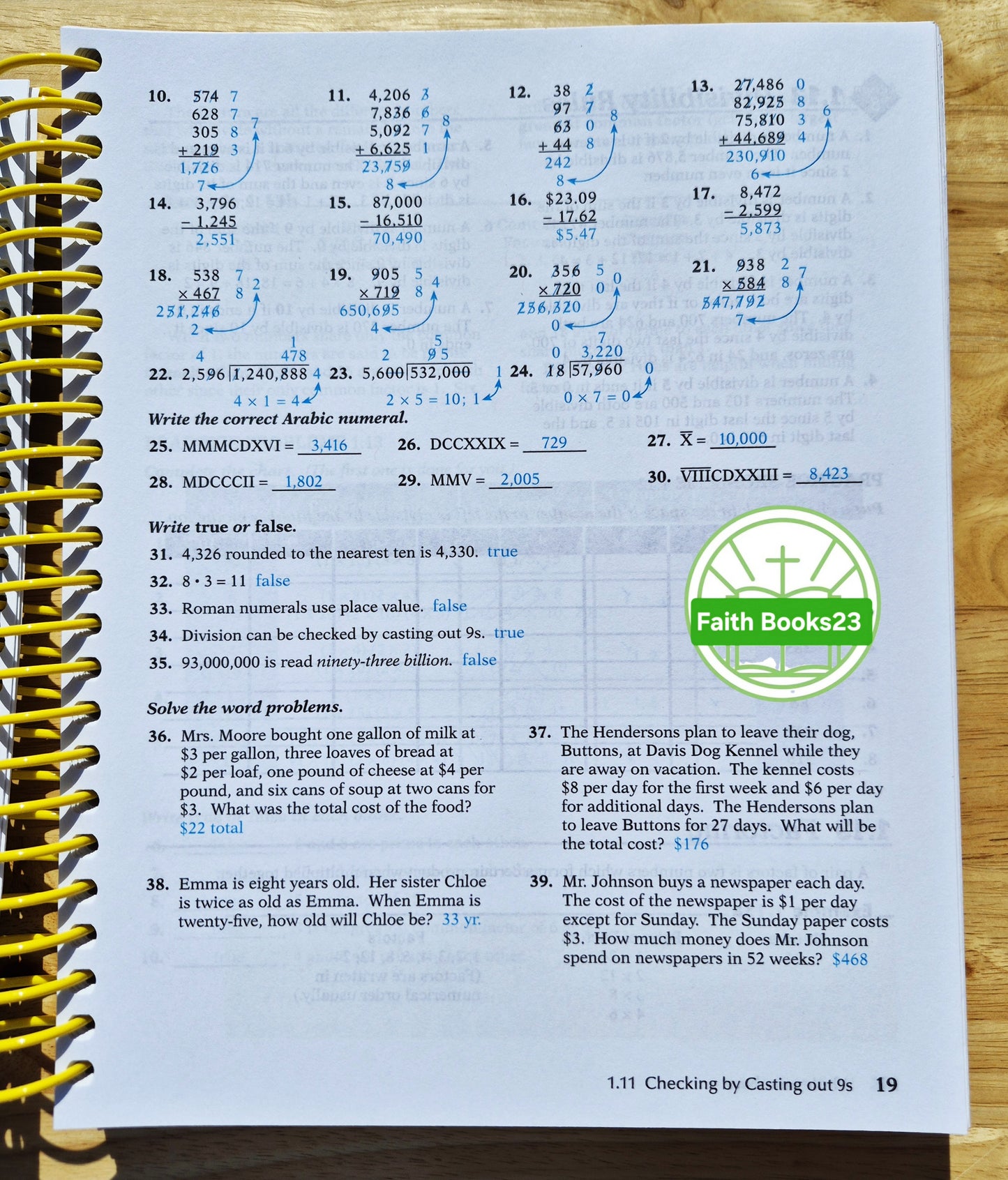Abeka Basic Mathematics Work-Text Teacher Key 4th Edition (Neu, 2009, Spiralbindung, 416 Seiten)