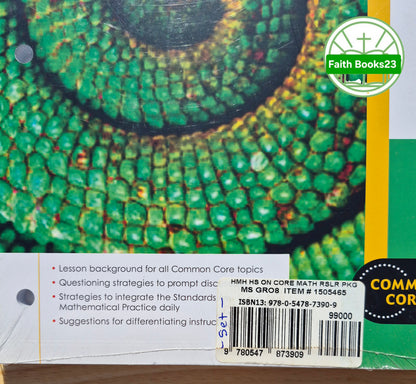 On Core Mathematics Grade 8 Teacher Edition & Student Workbook by Houghton Mifflin Harcourt (Neu, 2012, broschiert)