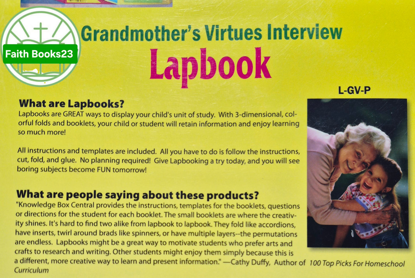 Grandmother's Virtues Interview Lapbook von Cyndi Kinney (Neu, 2012, Pbk, 52 Seiten, Knowledge Box Central)