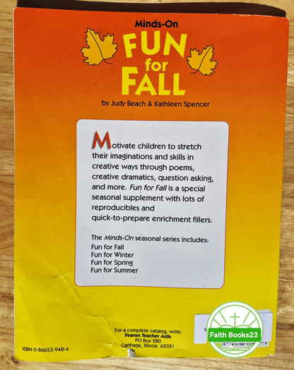 Minds-On Fun for Fall von Judy Beach; Kathleen Spencer (Sehr gut, 1992, Taschenbuch, 96 Seiten, Fearon Teacher Aids)