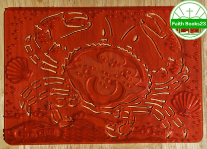 Melissa & Doug SET 4 Meerestiere Textur-Schablonen/Durchreibplatten: Seepferdchen, Schlammkrabbe, Meeresschildkröte, Falterfisch