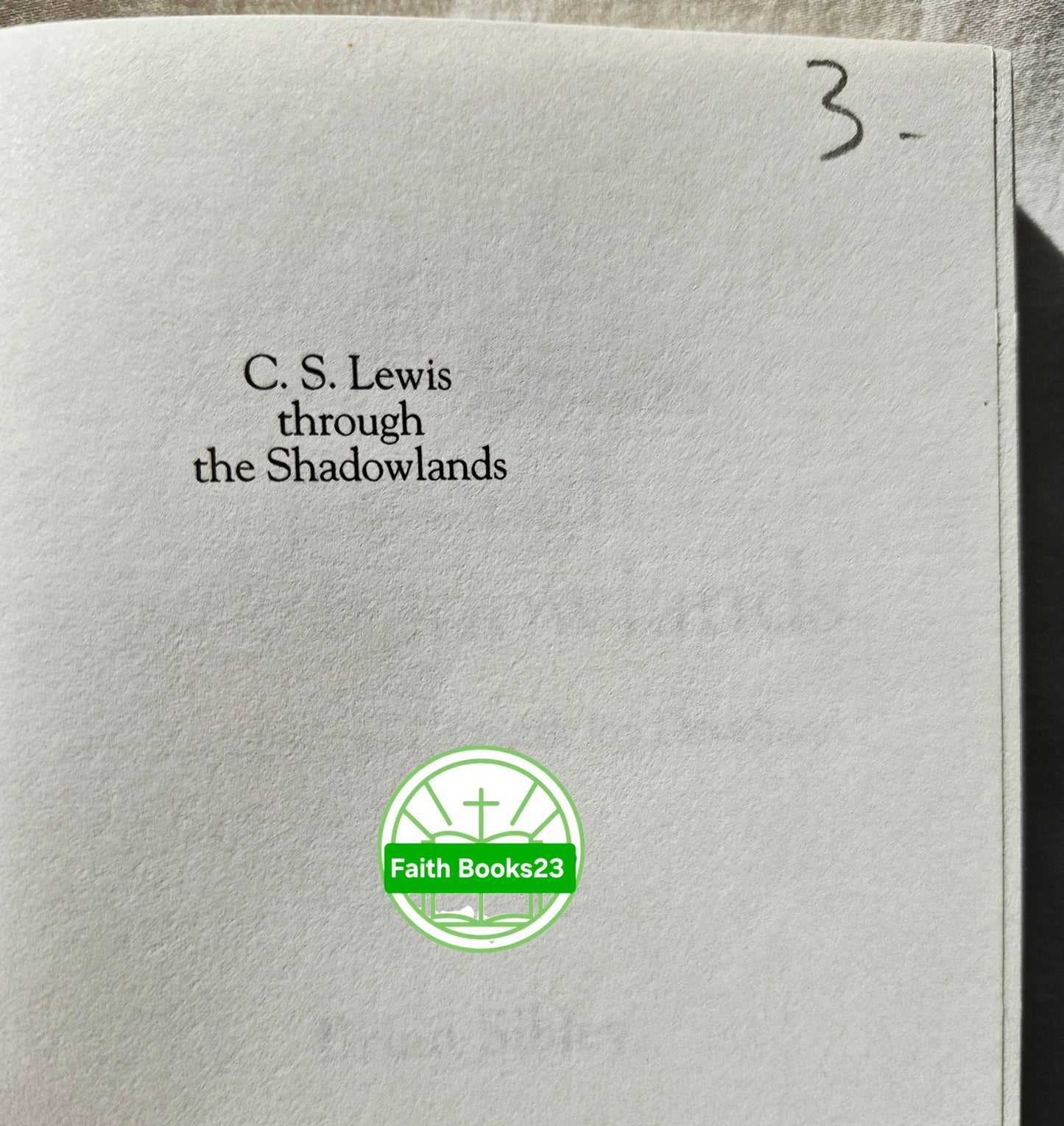 C.S. Lewis Durch das Land der Schatten von Brian Sibley (Sehr gut, 1999, Paperback, 192 Seiten, Spire)