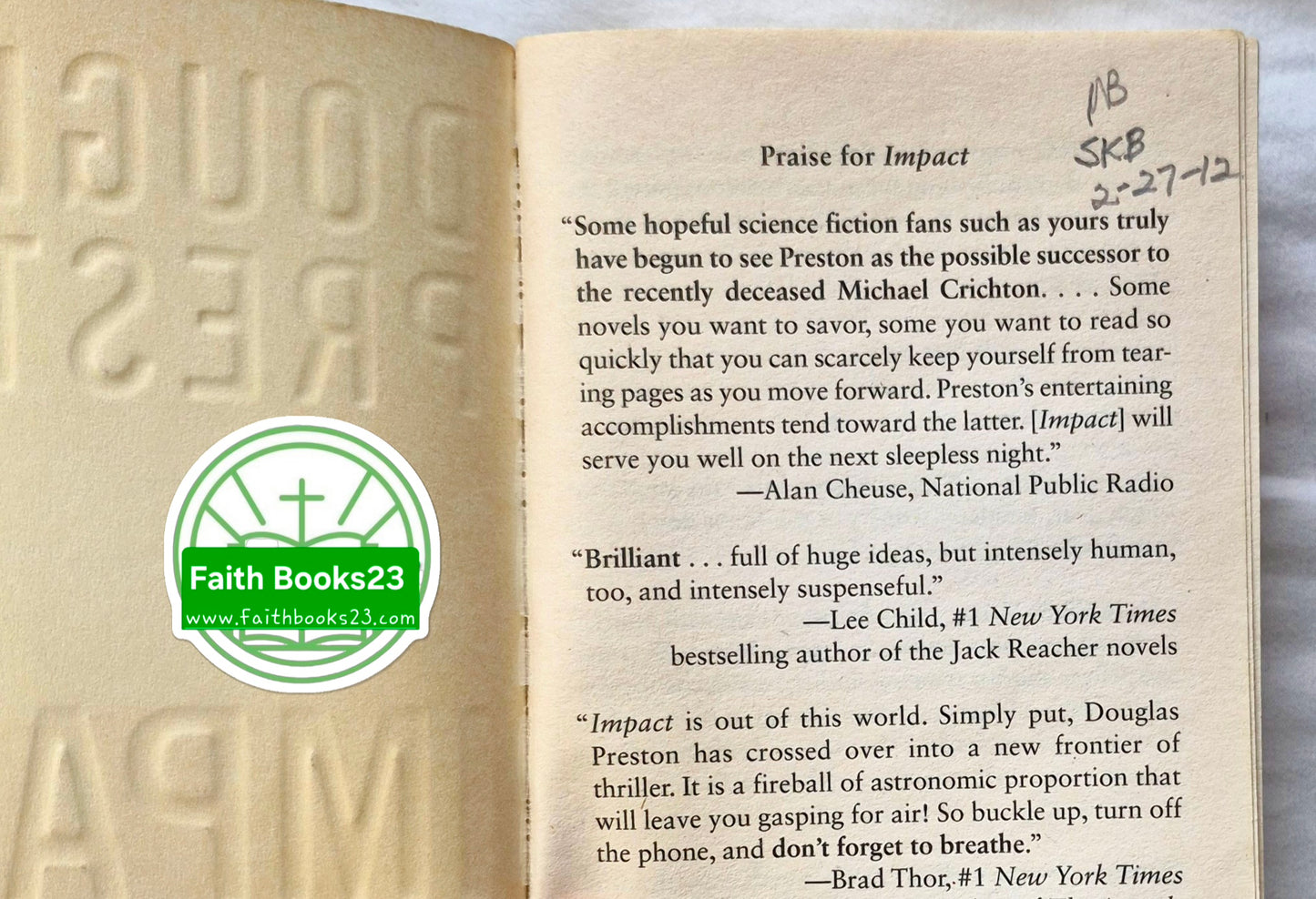 Impact von Douglas Preston (Wyman Ford #3, Sehr gut, 2011, Pbk, 416 Seiten, Tom Doherty Associates)