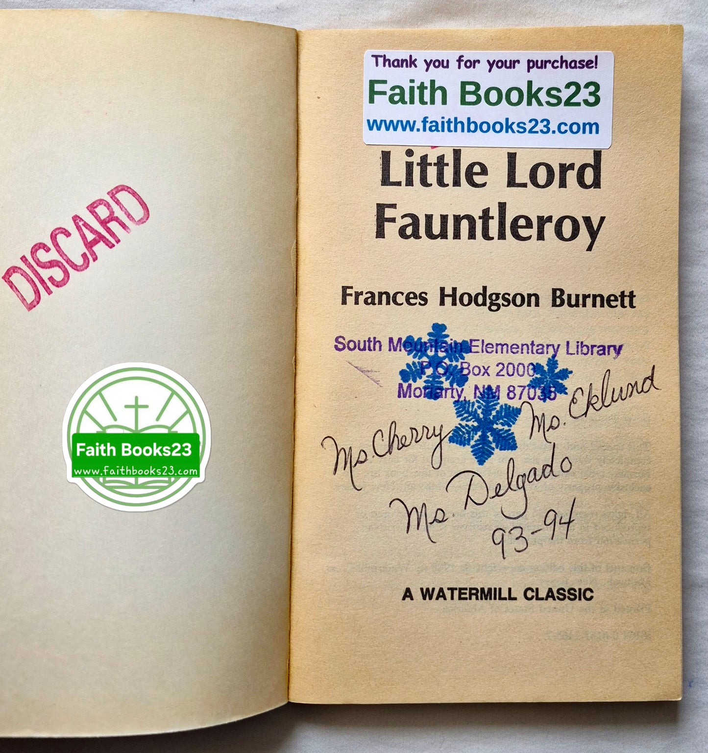 Der kleine Lord von Frances Hodgson Burnett (Gut, 1988, Taschenbuch, 206 S., Watermill Classic)