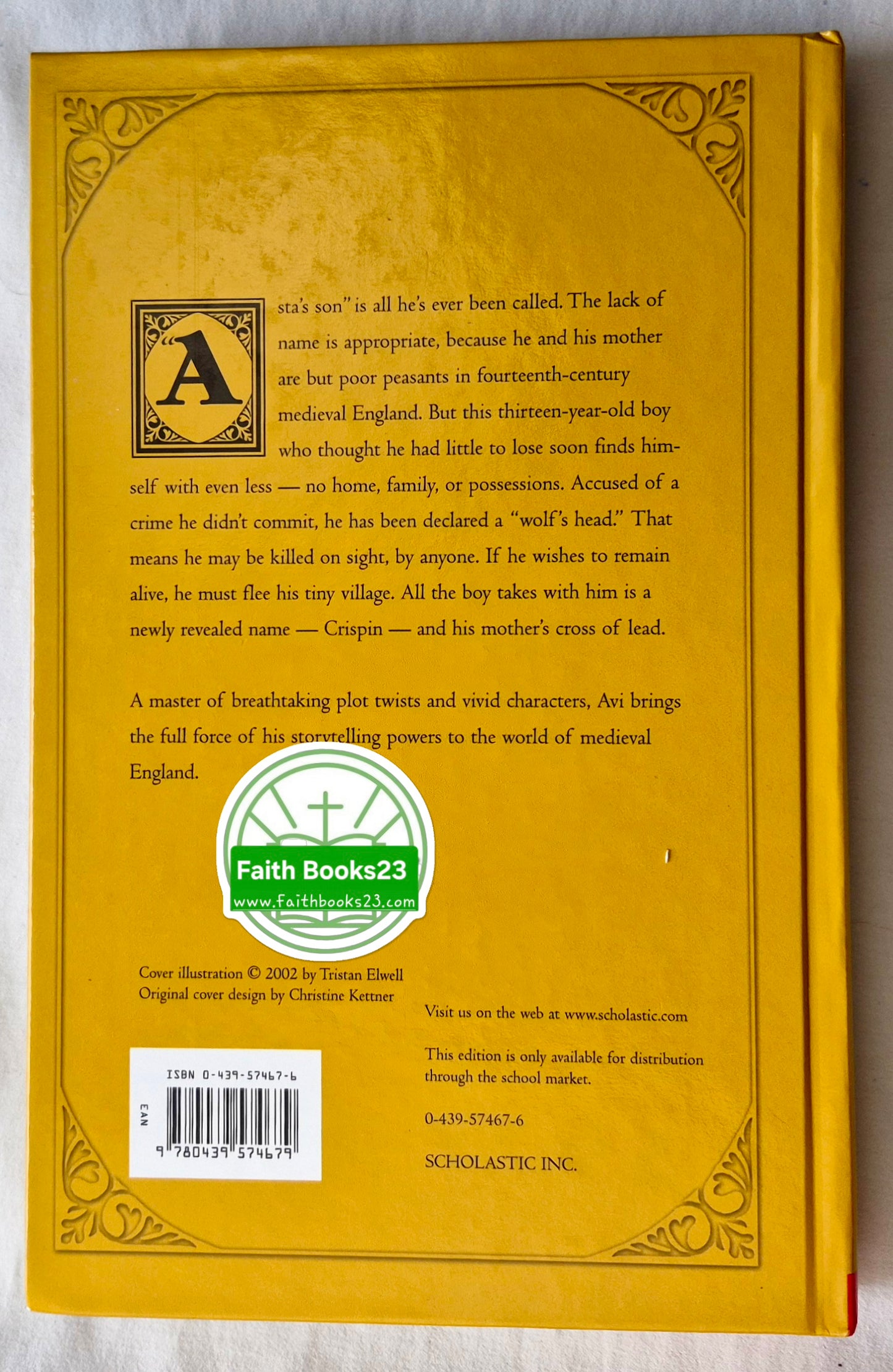 Crispin #1: Der Bleikreuz von Avi (Sehr gut, 2005, geb., 264 S., Scholastic)