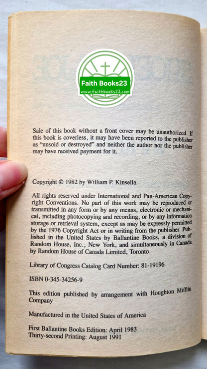 Shoeless Joe von W. P. Kinsella (Sehr gut, 1991, Taschenbuch, 225 Seiten, Ballantine Books)